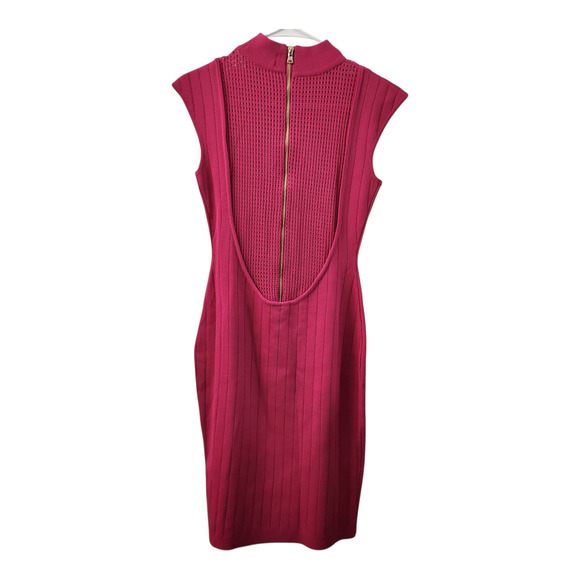 KATE‎ HEWKO Cut Out Bodycon Dress S Pink Bandage Y2K Cocktail Wedding Party Chic - Picture 2 of 8